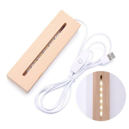 Wooden Resin Crafts 3D USB Cable Switch Rectangle Pedestal Lights Holder Night Light Stand LED Light Display Base Home Decoration 180MM WHITE LIGHT
Wooden Resin Crafts 3D USB Cable Switch Rectangle Pedestal Lights Holder Night Light Stand LED Light Display Base Home Decoration 180MM WHITE LIGHT