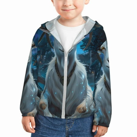 Lukts Forest Meditating Goat Print Children s Long-Sleeved Sun Protection Clothing Hooded Sweatshirts for Boys and Girls Outdoor Sports-18 Months
Lukts Forest Meditating Goat Print Children s Long-Sleeved Sun Protection Clothing Hooded Sweatshirts for Boys and Girls Outdoor Sports-18 Months