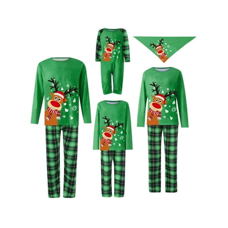 Gwiyeopda Matching Parent-child Christmas Pajamas Long Sleeve Deer Tops Plaid Pants Xmas Loungewear for Family
Gwiyeopda Matching Parent-child Christmas Pajamas Long Sleeve Deer Tops Plaid Pants Xmas Loungewear for Family