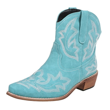 GNEIKDEING Retro Women Embroidery Square Heels Slip-On Short Booties Pointed Toe Shoes Gift on Clearance
GNEIKDEING Retro Women Embroidery Square Heels Slip-On Short Booties Pointed Toe Shoes Gift on Clearance