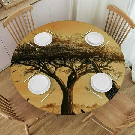 Autua Giraffe Birds Tree Round Table Cover Stain Resistant Washable for Indoor Outdoor Kitchen Dining Wedding Parties Tablecloth 100% Polyester Fiber 46 -50
Autua Giraffe Birds Tree Round Table Cover Stain Resistant Washable for Indoor Outdoor Kitchen Dining Wedding Parties Tablecloth 100% Polyester Fiber 46 -50