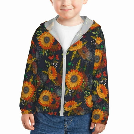 Rash Guard for Boys Girls - Sunflowers Yellow Lightweight Long Sleeve Sun Protection Jacket Hooded Cooling Swim Shirt with Zipper for Toddler Kids Children
Rash Guard for Boys Girls - Sunflowers Yellow Lightweight Long Sleeve Sun Protection Jacket Hooded Cooling Swim Shirt with Zipper for Toddler Kids Children