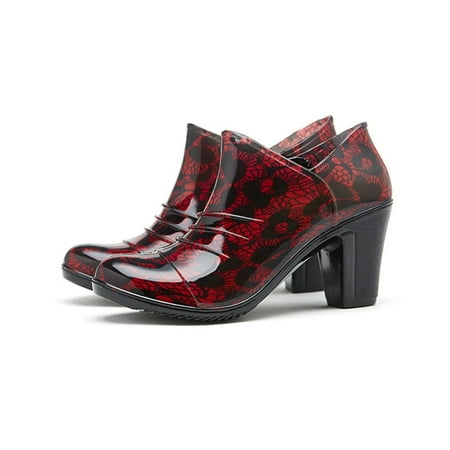 Holiday Deals 2024! abtuhar Ankle Boots for Women Fashion Printed Rain Shoes Lightweight High Heel Ankle Boots Non-slip Rain Boots Shoes Rubber Shoes Overshoes Red
Holiday Deals 2024! abtuhar Ankle Boots for Women Fashion Printed Rain Shoes Lightweight High Heel Ankle Boots Non-slip Rain Boots Shoes Rubber Shoes Overshoes Red