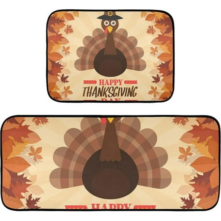 Hyjoy 19.7 x47.2 +19.7 x27.6 Thanksgiving Turkey 2 Pieces Kitchen Rug Cushioned Anti-Fatigue Kitchen Rugs Set for Home Office Laundry
Hyjoy 19.7 x47.2 +19.7 x27.6 Thanksgiving Turkey 2 Pieces Kitchen Rug Cushioned Anti-Fatigue Kitchen Rugs Set for Home Office Laundry