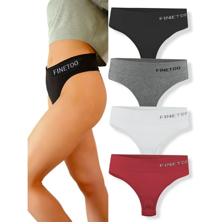 FINETOO Female High Waisted Thongs Breathable Underwear Soft Stretchy Nylon Spandex No Side Seam Panties S-XL 4/6 Packs
FINETOO Female High Waisted Thongs Breathable Underwear Soft Stretchy Nylon Spandex No Side Seam Panties S-XL 4/6 Packs