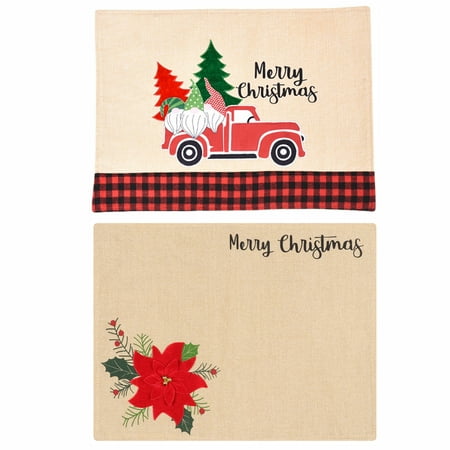 HEMOTON 2Pcs Christmas Linen Placemats Creative Tabletop Coasters Table Mat Decorations
HEMOTON 2Pcs Christmas Linen Placemats Creative Tabletop Coasters Table Mat Decorations