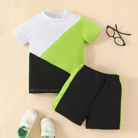 Toddler Boys Outfit Sets Short Sleeve Patchwork T Shirt Pullover Tops Shorts Kids Suit
Toddler Boys Outfit Sets Short Sleeve Patchwork T Shirt Pullover Tops Shorts Kids Suit
