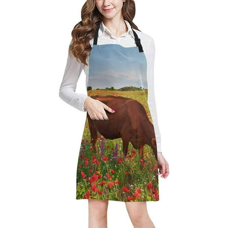 ASHLEIGH Cow Grazing Grass with Poppy Fields Unisex Adjustable Bib Apron with Pockets for Women Men Girls Chef for Cooking Baking Gardening Crafting
ASHLEIGH Cow Grazing Grass with Poppy Fields Unisex Adjustable Bib Apron with Pockets for Women Men Girls Chef for Cooking Baking Gardening Crafting