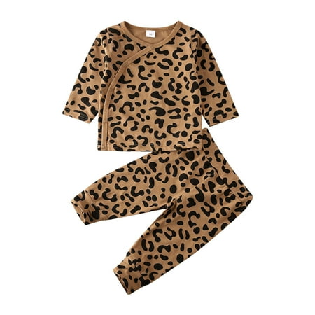 Canrulo 2Pcs Newborn Baby Girl Boy Leopard Print Clothes Long Sleeve Tops Leggings Pants Fall Winter Outfits Brown 6-12 Months 
Canrulo 2Pcs Newborn Baby Girl Boy Leopard Print Clothes Long Sleeve Tops Leggings Pants Fall Winter Outfits Brown 6-12 Months