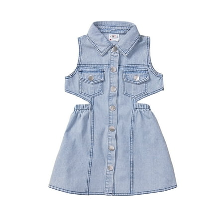 uukiA Infant Baby Girls 12-24 Months And 2-5Yeras Denim Knee Length A-Line Dress
uukiA Infant Baby Girls 12-24 Months And 2-5Yeras Denim Knee Length A-Line Dress