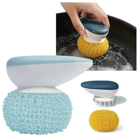 WANYNG Kitchen brush Detachable Nylon Cleaning Brush Ball Kitchen Nano-Cleaning Ball Pot Brush Cleaning Brush Blue
WANYNG Kitchen brush Detachable Nylon Cleaning Brush Ball Kitchen Nano-Cleaning Ball Pot Brush Cleaning Brush Blue