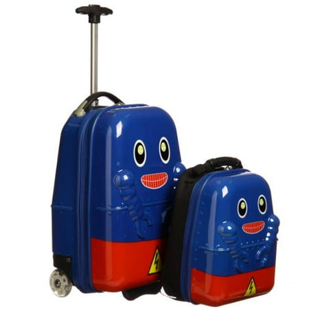 Travel Buddies Rusty Robot 2-piece Kids Hardside Carry On Luggage Set