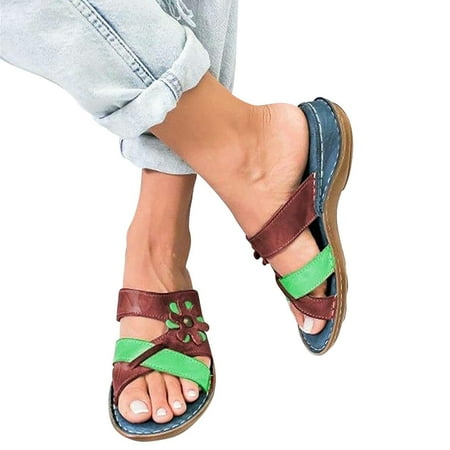 Gzztg Shoes Women New Casual Slippers Women S Flower Wedge Heel Flat Color Matching Stitched
Gzztg Shoes Women New Casual Slippers Women S Flower Wedge Heel Flat Color Matching Stitched