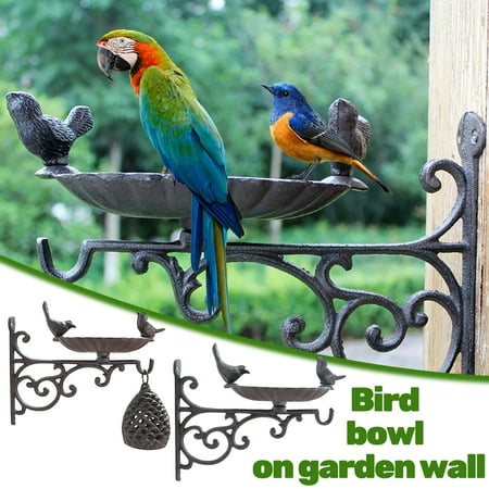 Home Decor SAWVNM Garden Wall Hanging Bird Food Basin Wrought Iron Hook Garden Decoration Great Gifts for Less 
Home Decor SAWVNM Garden Wall Hanging Bird Food Basin Wrought Iron Hook Garden Decoration Great Gifts for Less
