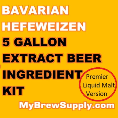 Bavarian Hefeweizen Liquid Malt Version by My Brew Supply beer ingredient kit makes 5 gal Premier
Bavarian Hefeweizen Liquid Malt Version by My Brew Supply beer ingredient kit makes 5 gal Premier