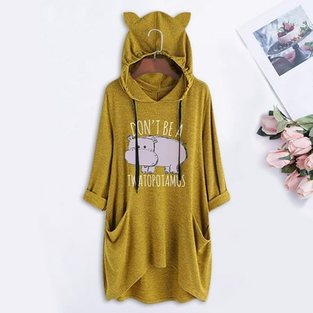 Outfmvch Women Trend Fashion Cat Ears Hooded Cute Pig Pig Printed Dress Maternity Midi Dress
Outfmvch Women Trend Fashion Cat Ears Hooded Cute Pig Pig Printed Dress Maternity Midi Dress