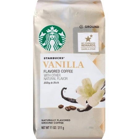 Starbucks Flavored Light Roast Ground Coffee &mdash; Vanilla &mdash; No Artificial Flavors &mdash; 1 bag (11 oz.)