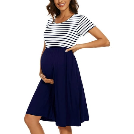 KOGYAS Women s Short Sleeve Maternity Dress Patchwork Pregnancy Clothes with Pockets
KOGYAS Women s Short Sleeve Maternity Dress Patchwork Pregnancy Clothes with Pockets