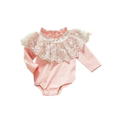 Amuver Baby Romper Contrast Color Ruffled Collar Long Sleeve Lace Patchwork Bodysuit for Girls 0-18 Months
Amuver Baby Romper Contrast Color Ruffled Collar Long Sleeve Lace Patchwork Bodysuit for Girls 0-18 Months