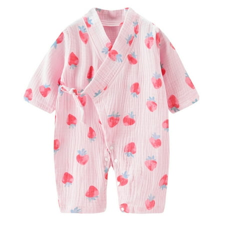 Toddler Short Sleeves Pajamas Set With Lace-up Design Cute Print Breathable Comfortable 80 Strawberry Long Sleeve
Toddler Short Sleeves Pajamas Set With Lace-up Design Cute Print Breathable Comfortable 80 Strawberry Long Sleeve