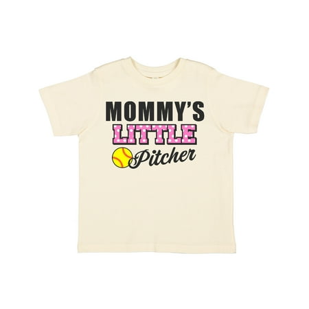 Inktastic Mommys Little Pitcher Softball Gift Toddler Toddler Girl T-Shirt