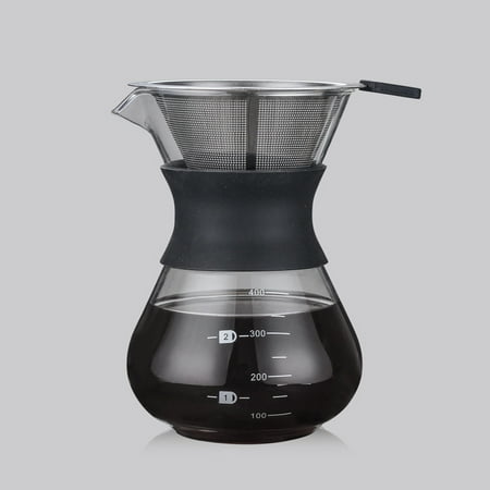 HXAZGSJA High Temperature Resistant Glass Manual Drip Coffee Pot with Funnel(400ml)
HXAZGSJA High Temperature Resistant Glass Manual Drip Coffee Pot with Funnel(400ml)
