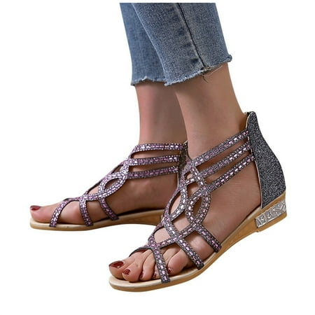 Women s Rhinestone Flat Sandals Casual Dresssy Low Wedge Travel Flat Sandal Summer Shoes Cute Strappy Open Toe Flat Sandals
Women s Rhinestone Flat Sandals Casual Dresssy Low Wedge Travel Flat Sandal Summer Shoes Cute Strappy Open Toe Flat Sandals