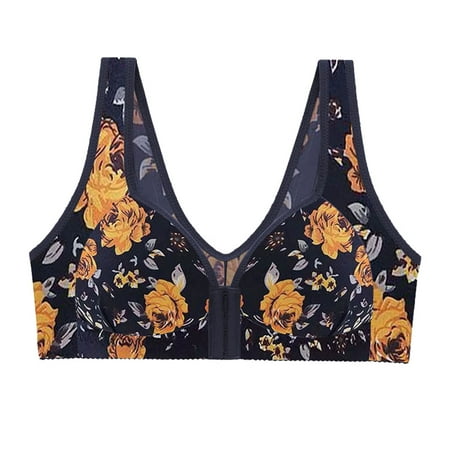 Bra Women Front Button Large Size Printed Underwire Close Pair Bra Underwear Cotton Blends no underwire sports bra Black
Bra Women Front Button Large Size Printed Underwire Close Pair Bra Underwear Cotton Blends no underwire sports bra Black
