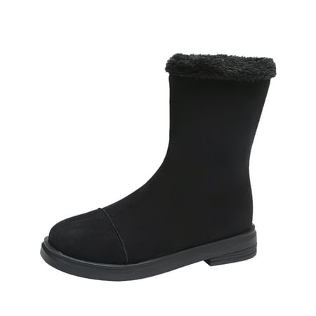 Classic Retro Female Boots Ladies Fashion Solid Color Suede Warm Plush Flat Bottomed Casual Short Boots
Classic Retro Female Boots Ladies Fashion Solid Color Suede Warm Plush Flat Bottomed Casual Short Boots