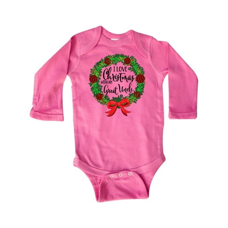 Inktastic I Love Christmas with My Great Uncle Wreath Gift Baby Boy or Baby Girl Long Sleeve Bodysuit
Inktastic I Love Christmas with My Great Uncle Wreath Gift Baby Boy or Baby Girl Long Sleeve Bodysuit