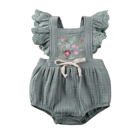 jaweiw Baby Girls Solid Color Romper Kids Ruffle Jumpsuit Square Collar Elastic Waist One-Piece Bodysuit
jaweiw Baby Girls Solid Color Romper Kids Ruffle Jumpsuit Square Collar Elastic Waist One-Piece Bodysuit