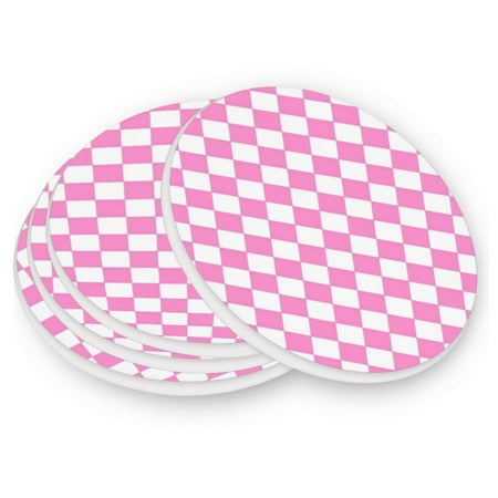 Round Coasters Modern Style Ceramic Coaster Waterproof and Durable Drink Coaster Coasters set of 4 Customizable Coasters 2pcs Pink Checkerboard
Round Coasters Modern Style Ceramic Coaster Waterproof and Durable Drink Coaster Coasters set of 4 Customizable Coasters 2pcs Pink Checkerboard