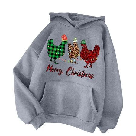 Women Hoodies Casual Long Sleeve Solid Xmas Chicken Graphic Pullover Top Lightweight Hood Sweatshirt Blouse
Women Hoodies Casual Long Sleeve Solid Xmas Chicken Graphic Pullover Top Lightweight Hood Sweatshirt Blouse