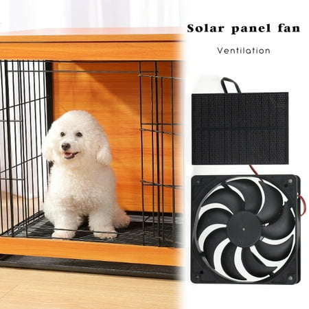 Monocrystalline Silicon Solar Panel Powered Fan Solar Toilet Pet House Ventilation Exhaust Fan