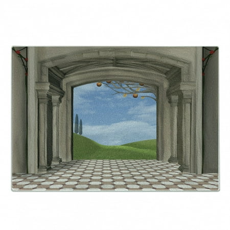 Country Cutting Board Classic Architectural Entrance Illustration with Backdrop of Countryside Landscape Decorative Tempered Glass Cutting and Serving Board Small Size Blue Green by Ambesonne
Country Cutting Board Classic Architectural Entrance Illustration with Backdrop of Countryside Landscape Decorative Tempered Glass Cutting and Serving Board Small Size Blue Green by Ambesonne
