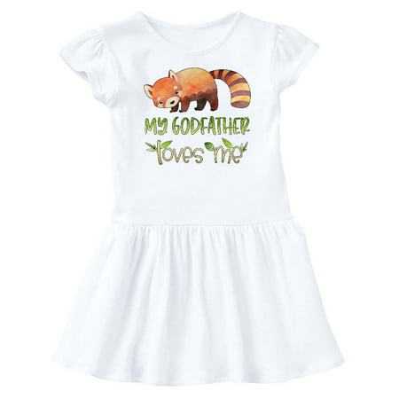 Inktastic My Godfather Loves Me Cute Red Panda Gift Baby Girl Dress