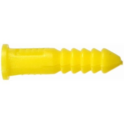 HILLMAN FASTENERS Hillman Wall Anchor Tapered Yellow Ribbed Plastic 4-6-8 x 1-In. 1 Pack