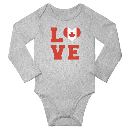 Love Canada Heart Flag Baby Long Slevve Rompers Bodysuit (Gray 18-24 Months)
Love Canada Heart Flag Baby Long Slevve Rompers Bodysuit (Gray 18-24 Months)