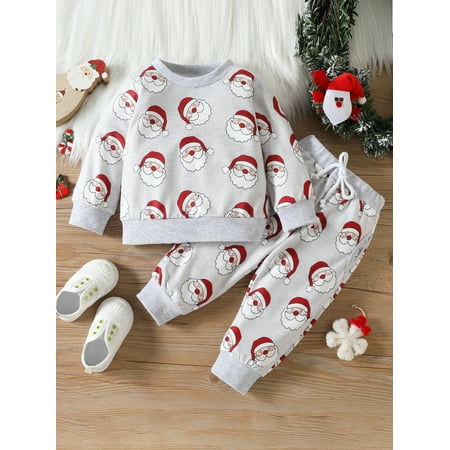 Ma&Baby Toddler Boys Girls Christmas Outfit Sets Long Sleeve Santa Claus Print Pullover with Pants 2Pcs Set
Ma&Baby Toddler Boys Girls Christmas Outfit Sets Long Sleeve Santa Claus Print Pullover with Pants 2Pcs Set
