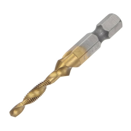Uxcell M4 x 0.7 Titanium Coated High Speed Steel 4341 Combination Drill Tap Bit
Uxcell M4 x 0.7 Titanium Coated High Speed Steel 4341 Combination Drill Tap Bit