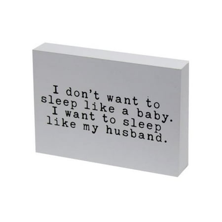 Kole Imports AC329-8 7 x 5 in. Sleep Like My Husband Box Decor - Pack of 8