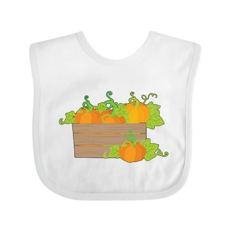 Inktastic Pumpkins in a Crate with Green Vines Gift Baby Boy or Baby Girl Bib