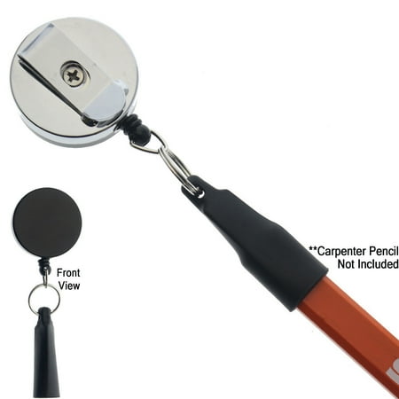 SUPERHOMUSE Heavy Duty Retractable Pull Pen & Pencil Holder - Ideal Grip for Markers & Carpenter Pencils - Features a Thicker Nylon Cable Self Retracting Reel & Tight Metal Belt Clip
SUPERHOMUSE Heavy Duty Retractable Pull Pen & Pencil Holder - Ideal Grip for Markers & Carpenter Pencils - Features a Thicker Nylon Cable Self Retracting Reel & Tight Metal Belt Clip