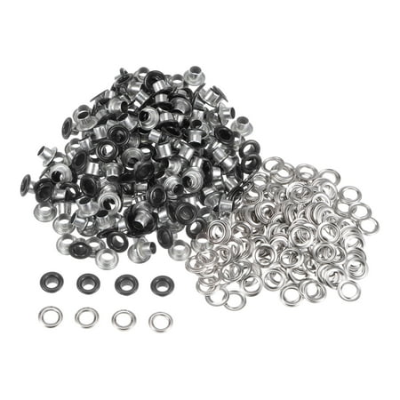 200set Grommets Kit Metal Eyelets 4mm Grommet Tool for Shoes Clothes Belt Bag DIY Project Black