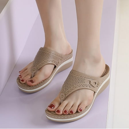 Aayomet Womens Sandals Summer Slippers For Women Casual Flip Flops Beach Sandals Wedge Shoes Khaki 7
Aayomet Womens Sandals Summer Slippers For Women Casual Flip Flops Beach Sandals Wedge Shoes Khaki 7