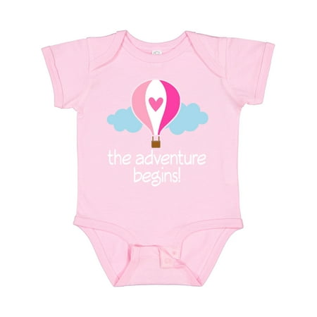 Inktastic The Adventure Begins Hot Air Balloon Girls Gift Baby Girl Bodysuit