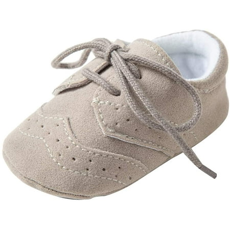 QWZNDZGR Baby Boys Shoes Prewalker Lace up Casual Sneakers