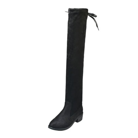 Women S Over-The-Keen Boots Retro Thigh Shoes Breathable Fashion Boots Chunky Color Women S Heels Winter Zipper High Women S Boots Womens Shoes Suede 37 
Women S Over-The-Keen Boots Retro Thigh Shoes Breathable Fashion Boots Chunky Color Women S Heels Winter Zipper High Women S Boots Womens Shoes Suede 37