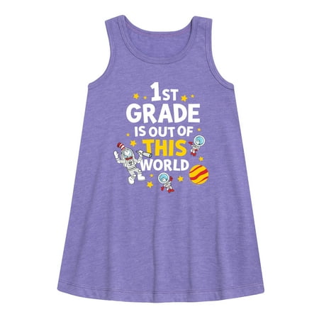 Dr. Seuss - First Grade Out Of This World - Youth Girls A-line Dress