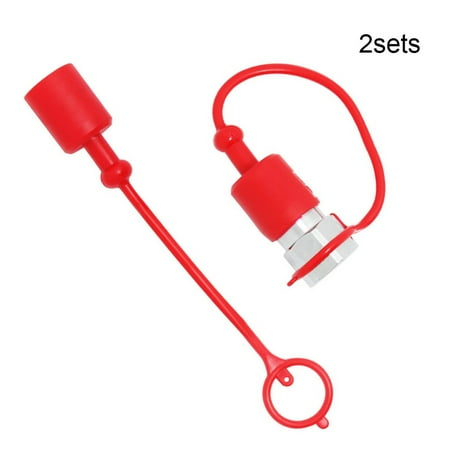 2 Set of Hydraulic Quick Connect Quick Connect Coupler Cap with Dust Cap